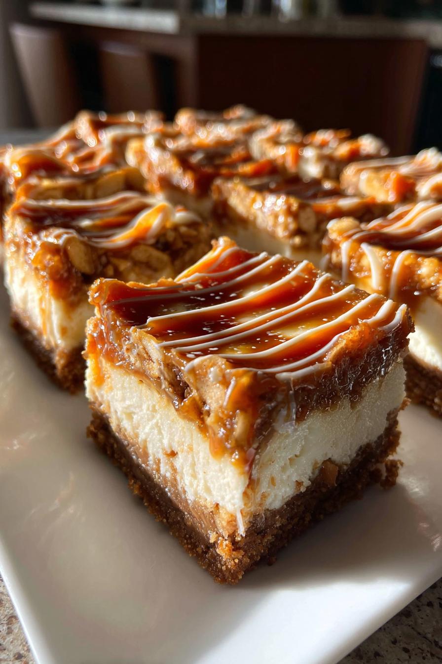 Caramel Apple Cheesecake Bars