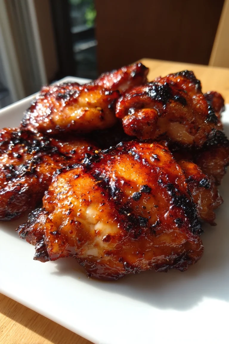 Caramelized BBQ Chicken Thighs in the Oven