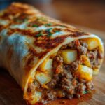 Cheesy Beef Potato Burritos