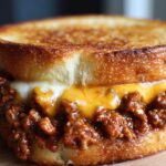 Cheesy Sloppy Joe Garlic Toast