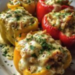 Chicken Alfredo Stuffed Peppers