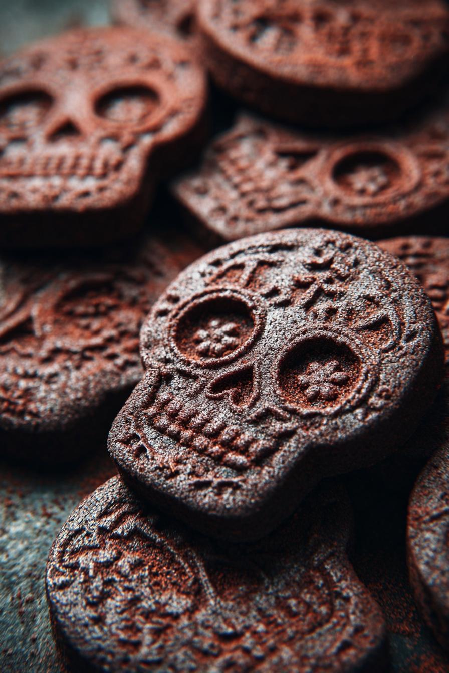Chocolate tombstone biscuits