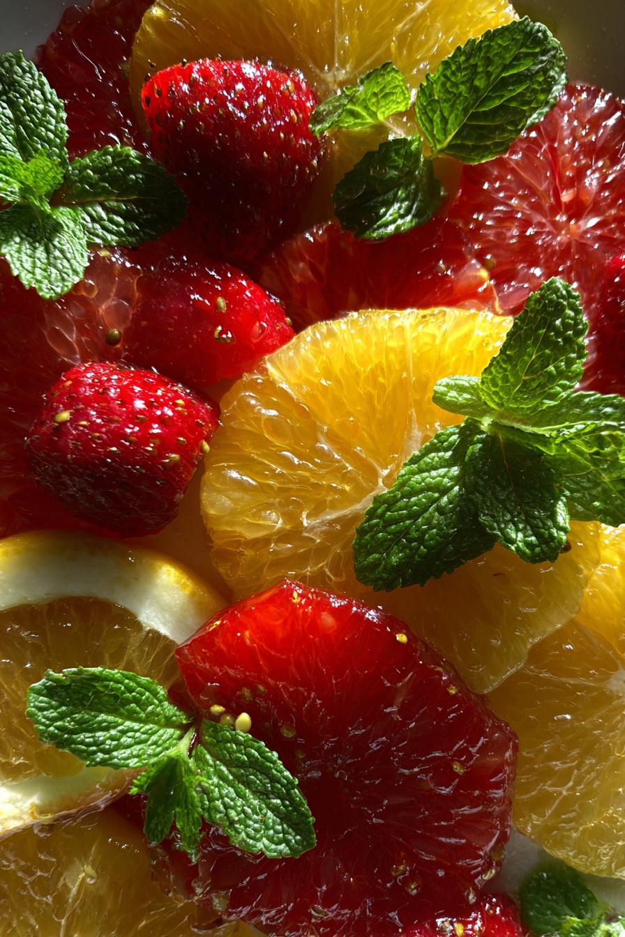 Citrus Berry Mint Salad