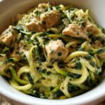 Creamy Basil Chicken Zoodle Pasta