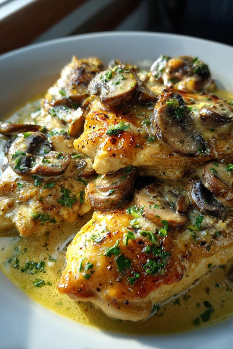 Creamy Garlic Mushroom Chicken