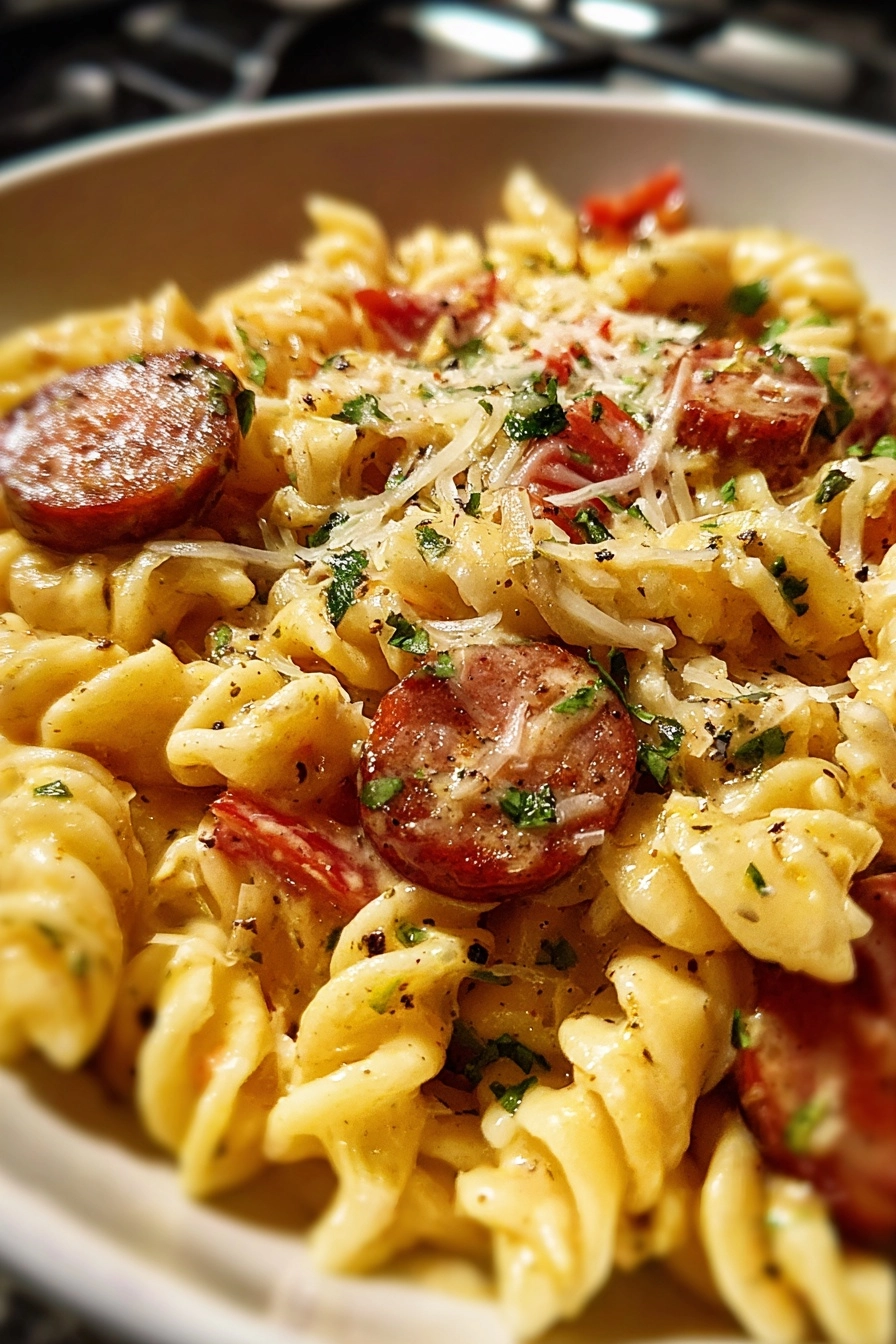 Creamy Kielbasa Pasta – One Pot