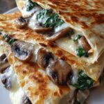 Creamy Mushroom & Spinach Tortilla Melt