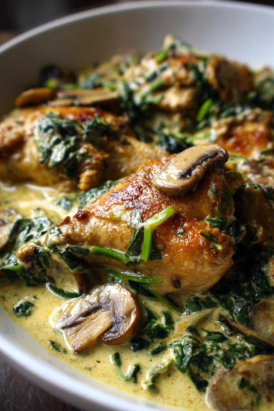Creamy Spinach Mushroom Chicken Wonder