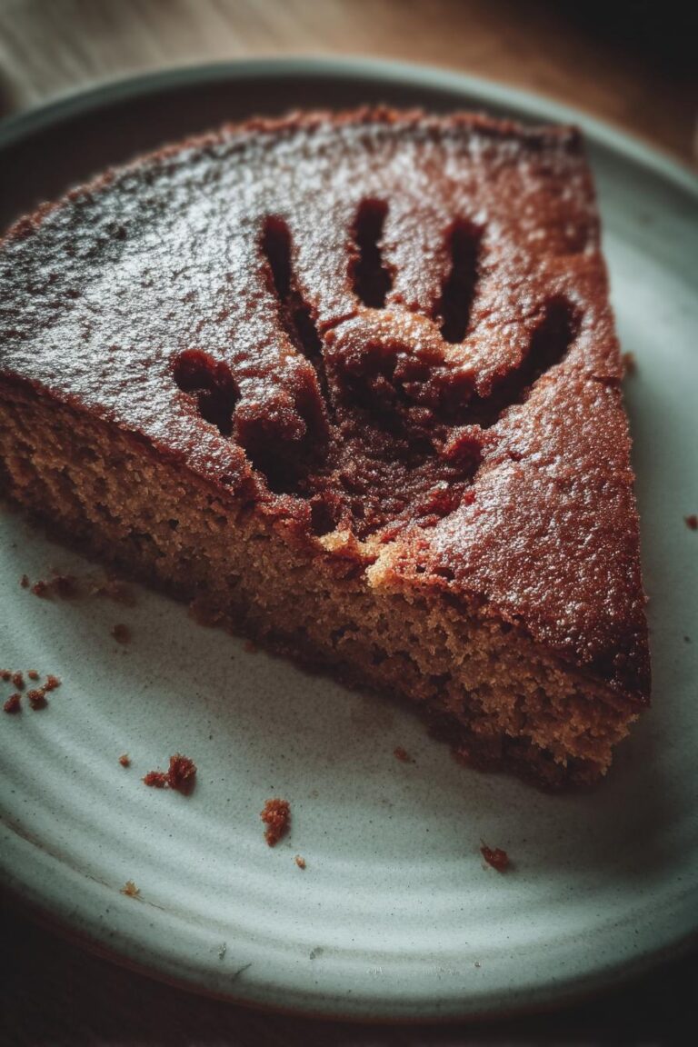 Creepy handprint cake