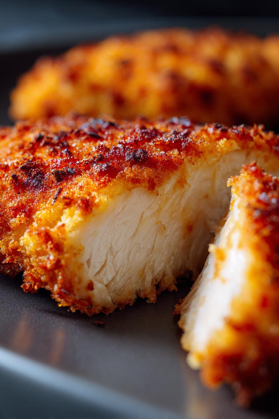 Crispy Air Fryer Parmesan Crusted Chicken Recipe