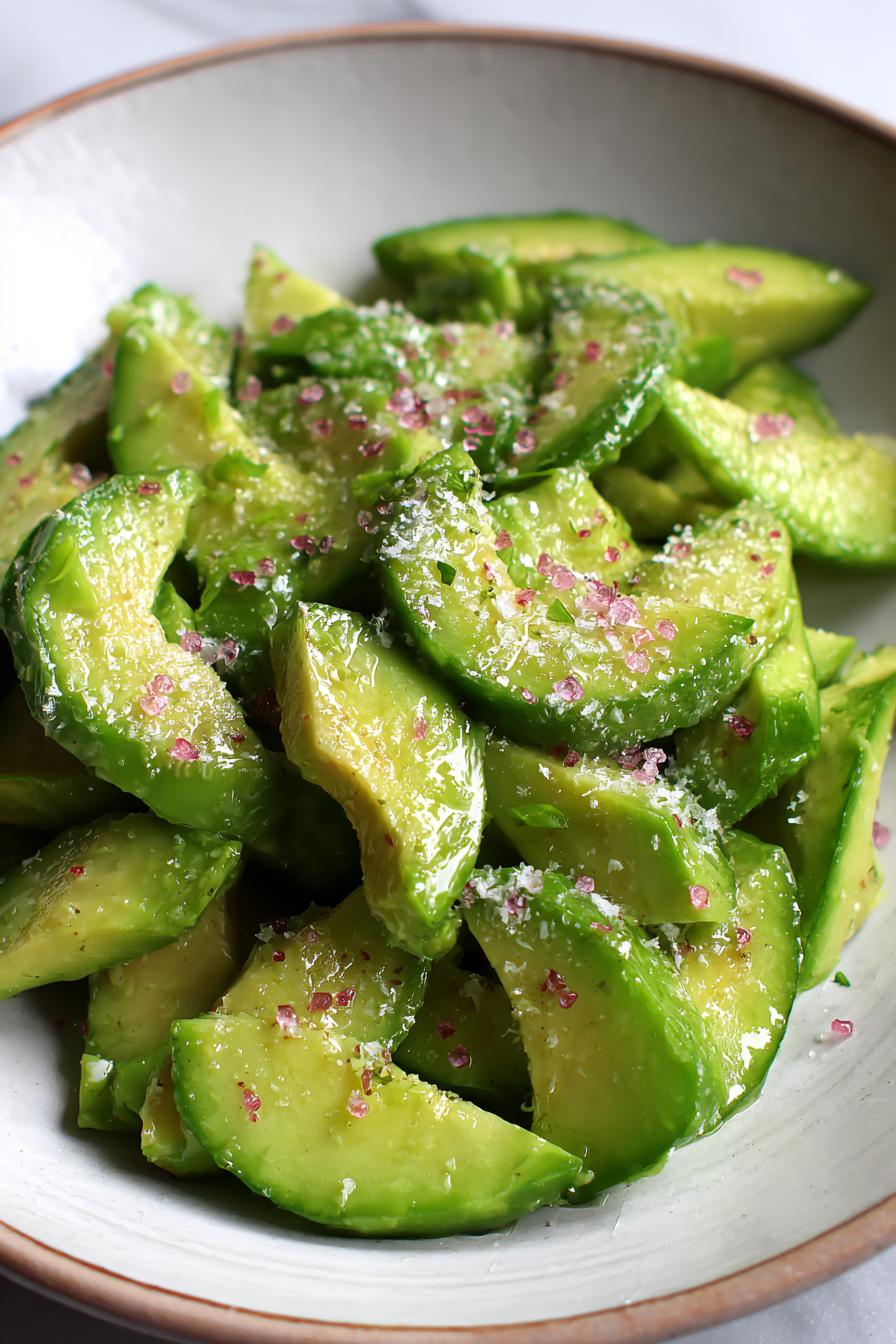 Cucumber Avocado Salad with Pink Salt and Lime