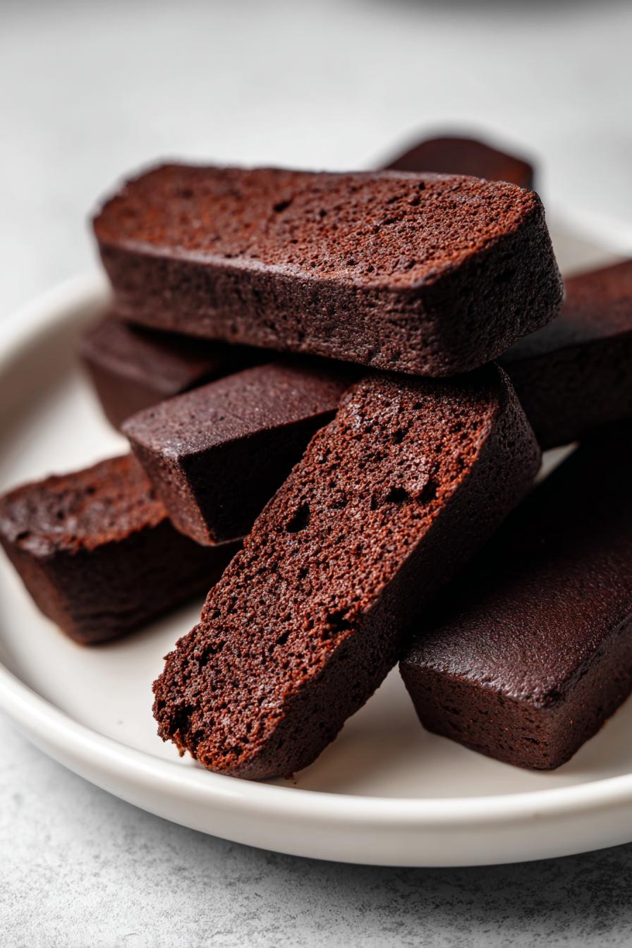 Dark chocolate coffin biscuits