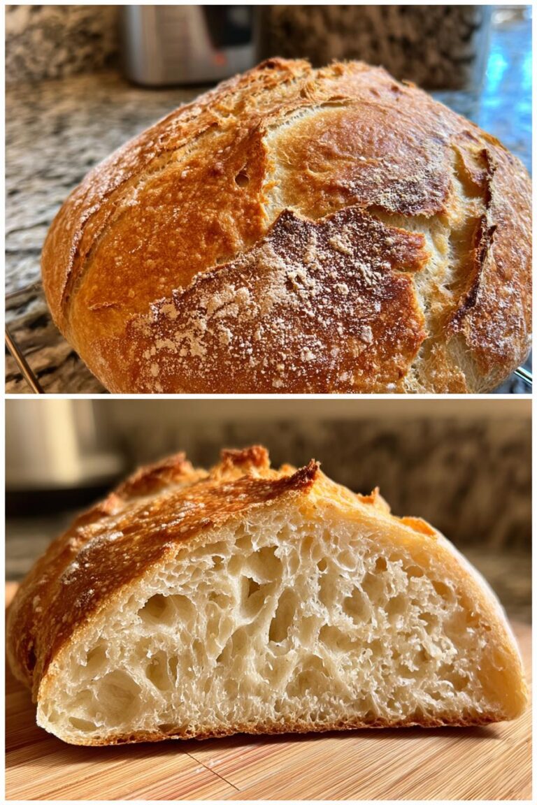 Easy Homemade Bread (No-Knead Dutch Oven)