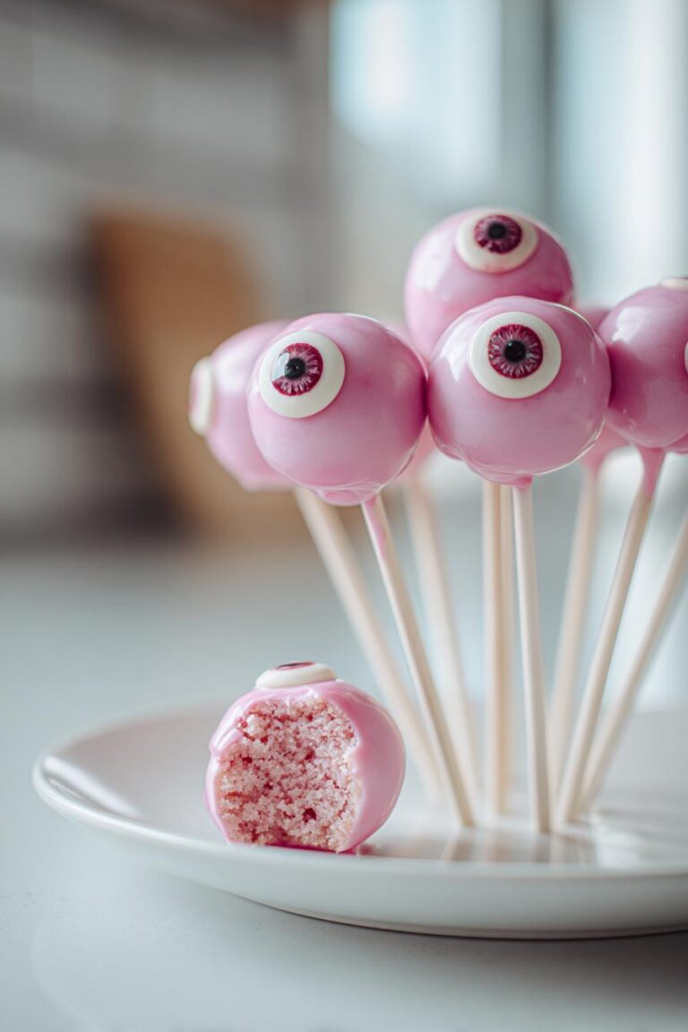 Eyeball surprise cake pops