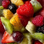 Fresh Fruit Salad with Honey-Lime Poppy Seed Dressing