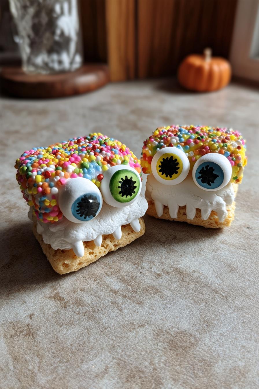 Ghoulish marshmallow cookies