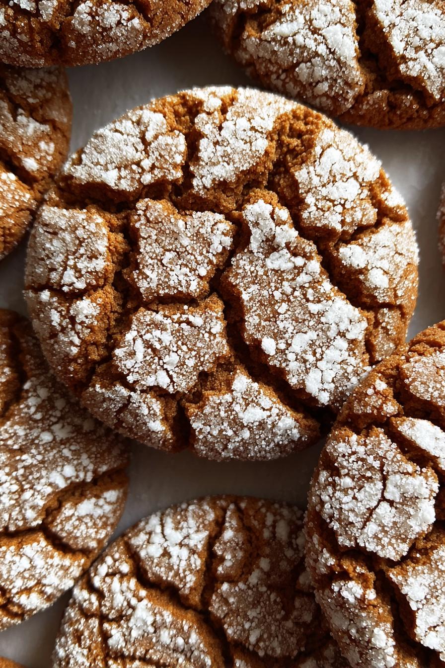 Gingerbread Crinkle Cookies for the Holiday Cookie Swap