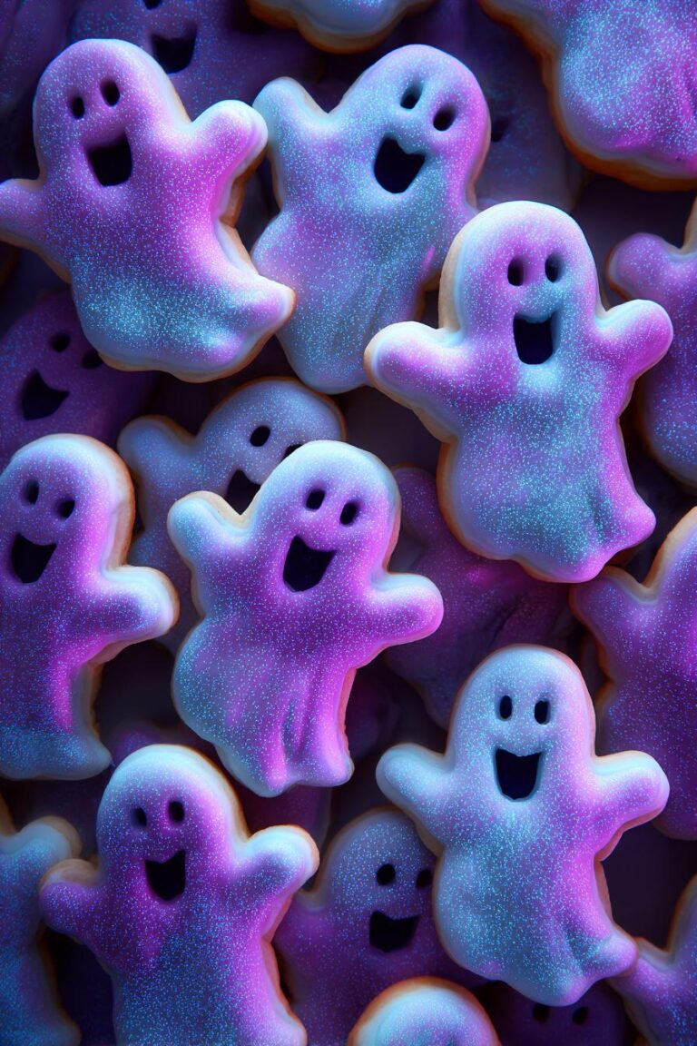 Glow-in-the-dark ghost cookies