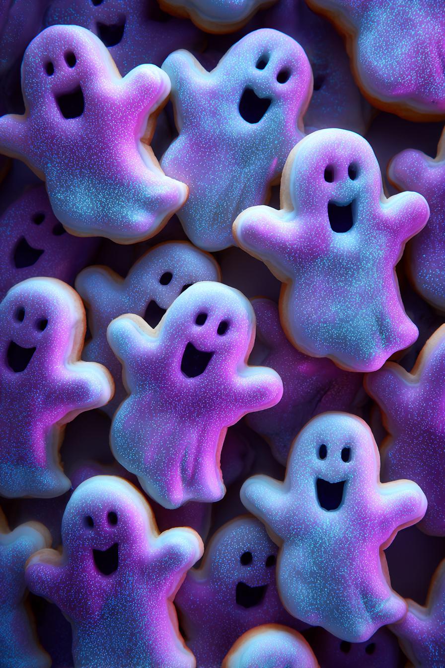 Glow-in-the-dark ghost cookies
