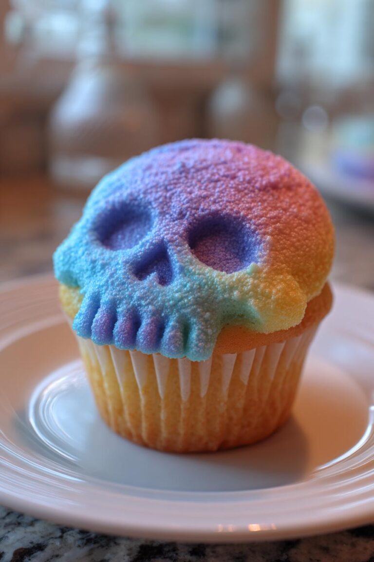Glow skull cupcakes