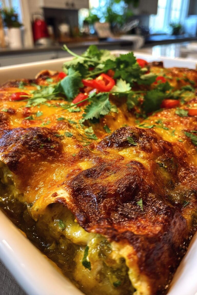 Green Chile Chicken Enchiladas