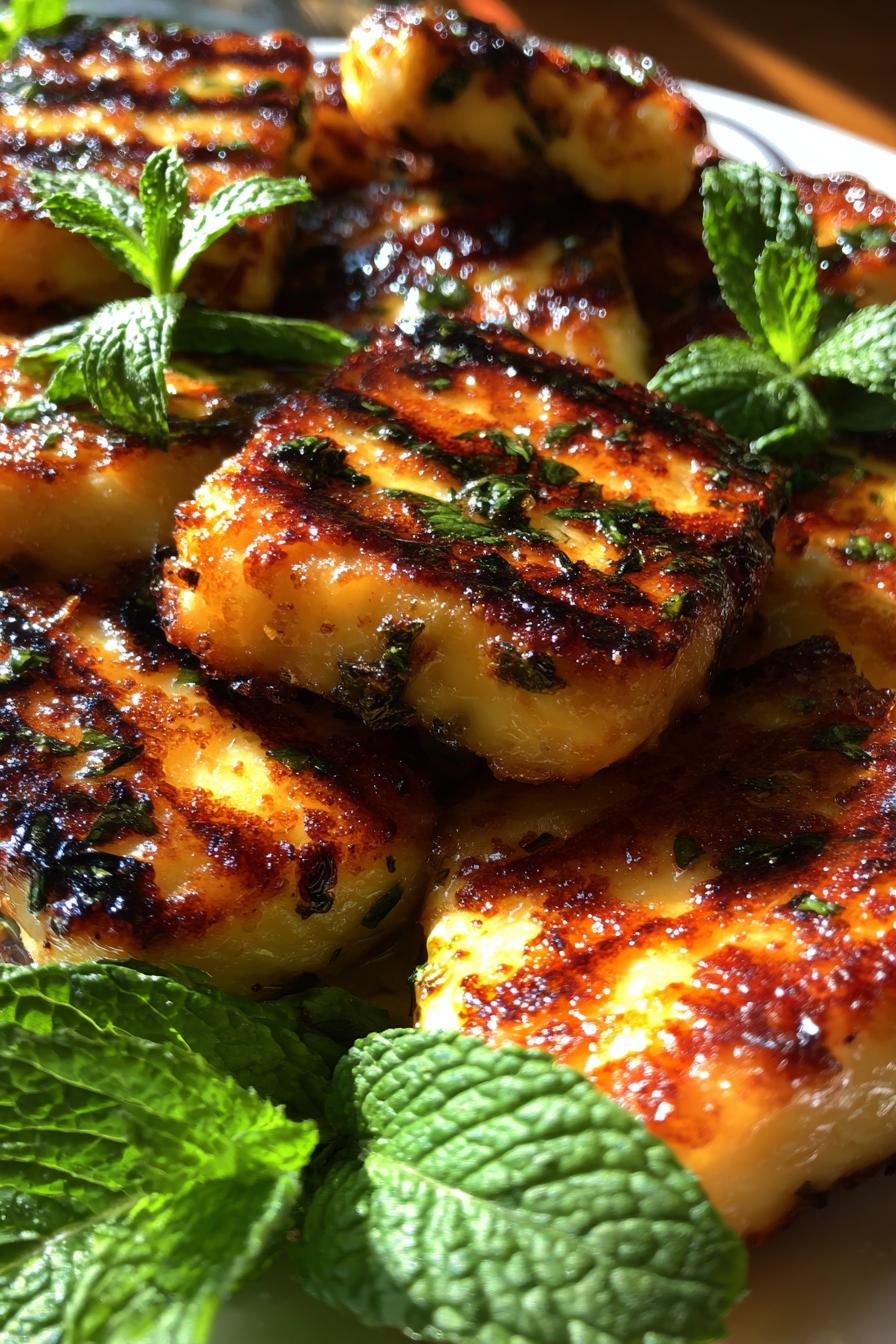 Grilled Halloumi with Mint