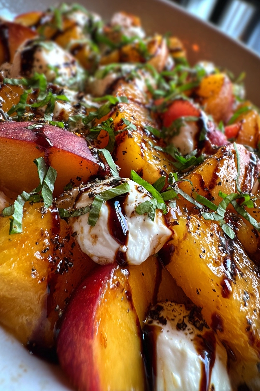 Grilled Peach & Burrata Salad
