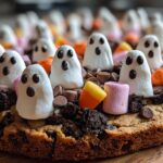 Haunted graveyard cookie pizza