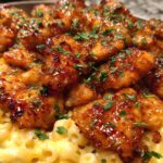 High Protein Honey Garlic Butter Chicken with Mac & Cheese - Maja's Recipes