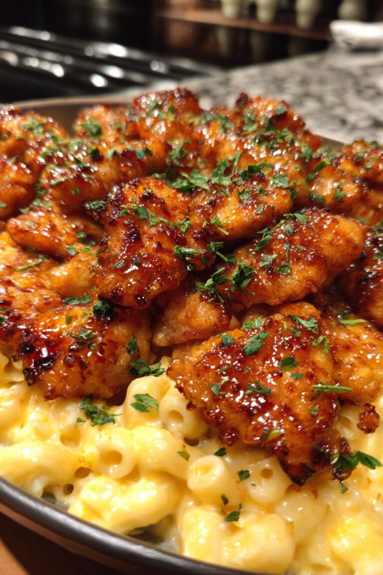 High Protein Honey Garlic Butter Chicken with Mac & Cheese - Maja's Recipes