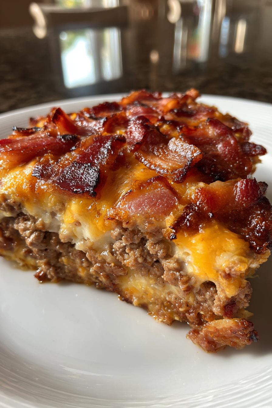 Keto Bacon Cheeseburger Casserole