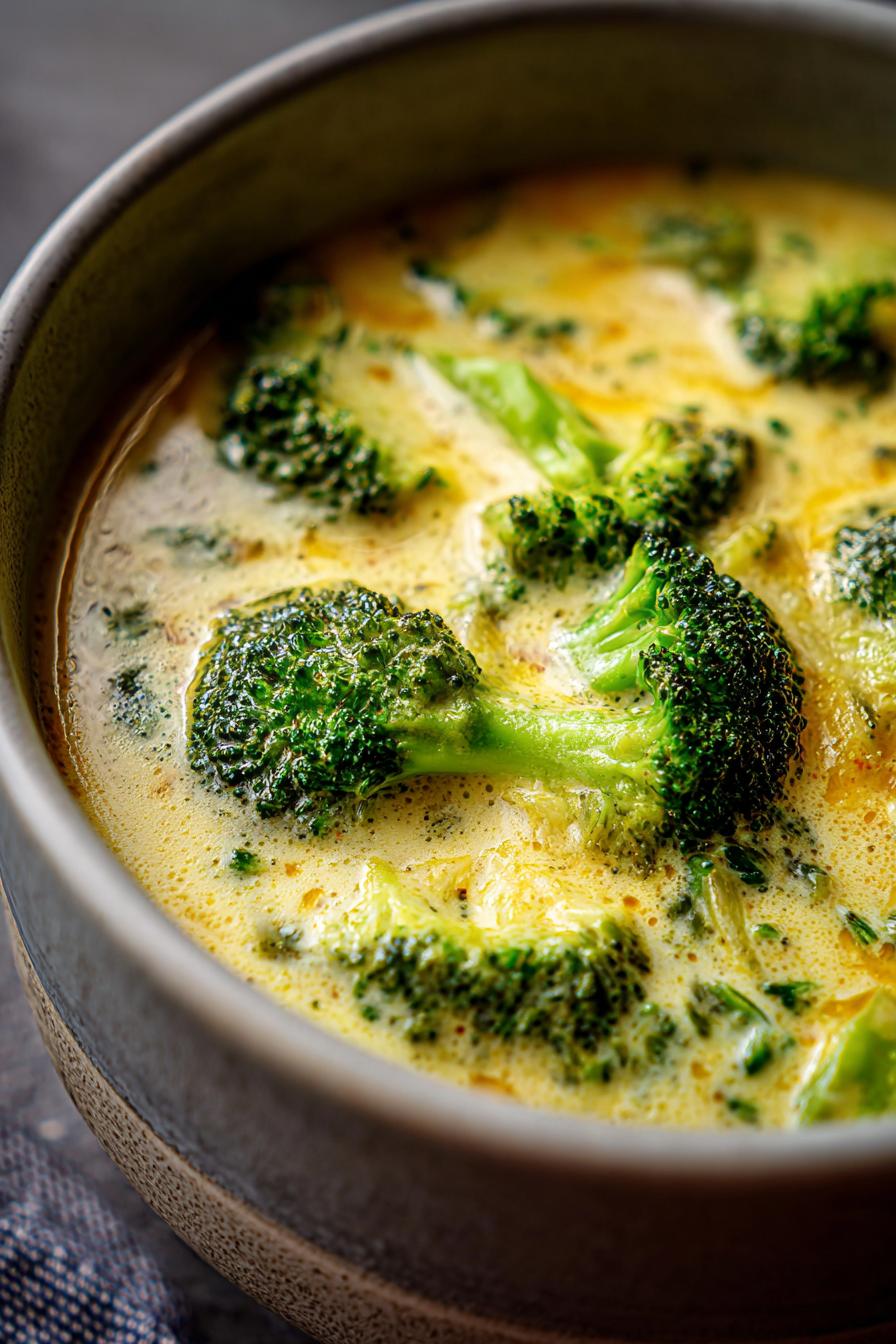 Keto Cheddar Broccoli Soup Comfort