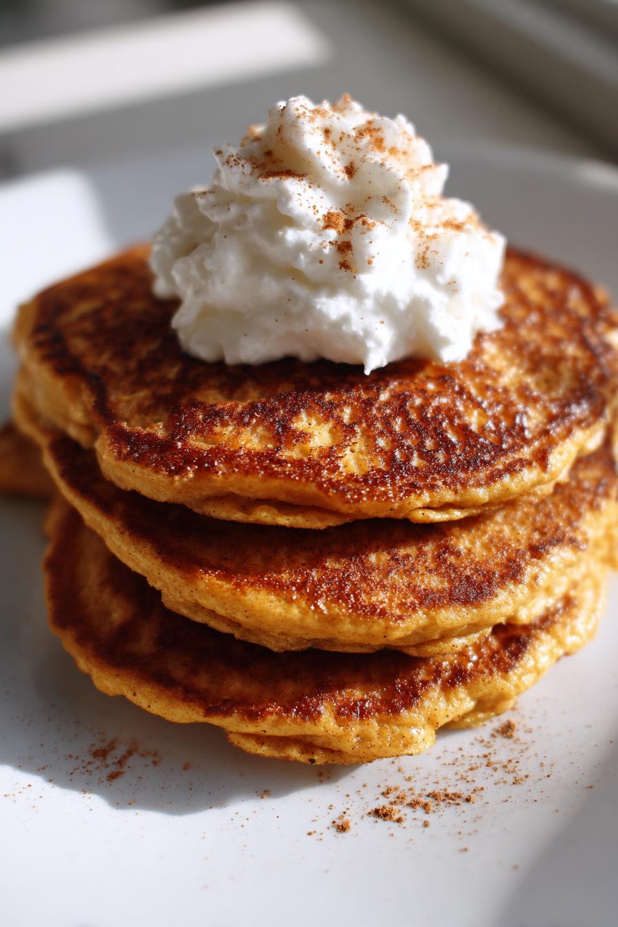 Keto Pumpkin Spice Pancake Stack