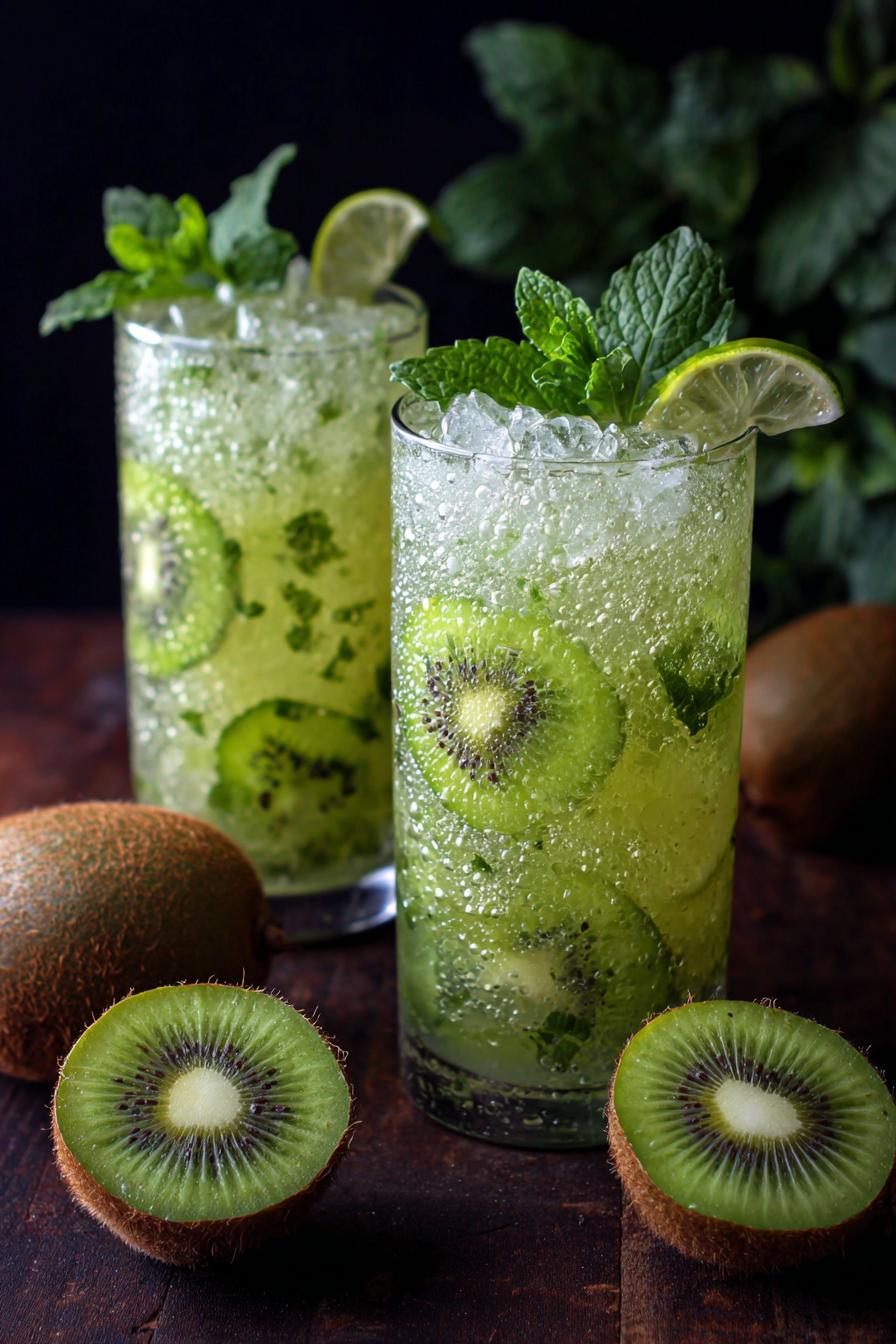 Kiwi Mojito mocktail