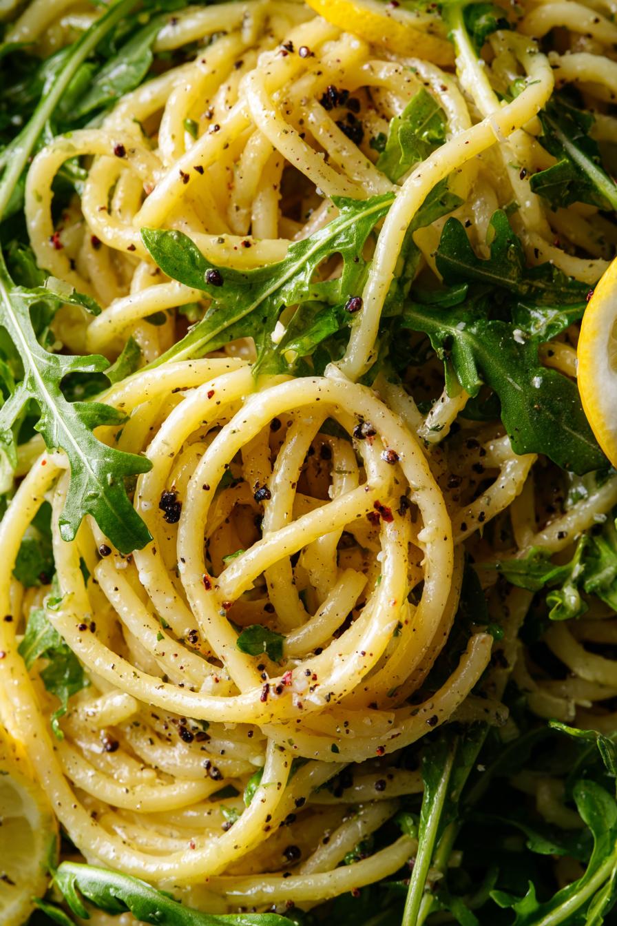 Lemon Arugula Pasta Salad