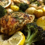 Lemon Garlic Chicken – Sheet Pan with Potatoes and Broccoli