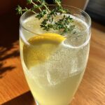 Lemon Thyme Gin Fizz cocktail