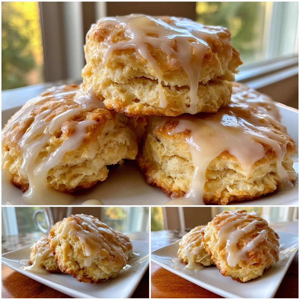 Maple Biscuits with Maple Glaze