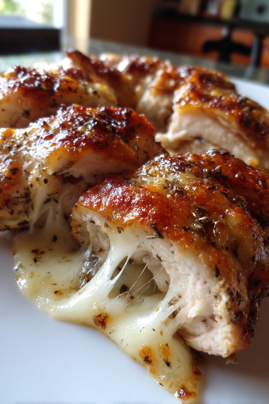 Melted Mozzarella Chicken Roll-Ups
