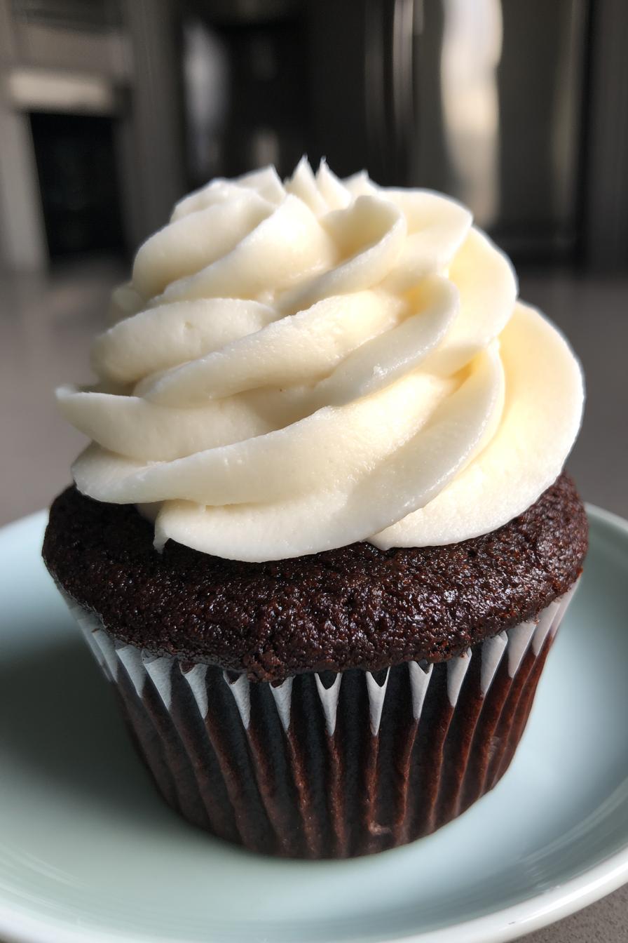 Midnight black velvet cupcakes