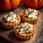 Mini Pumpkin Goat Cheese Tartlets