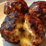 Mozzarella Stuffed Meatballs