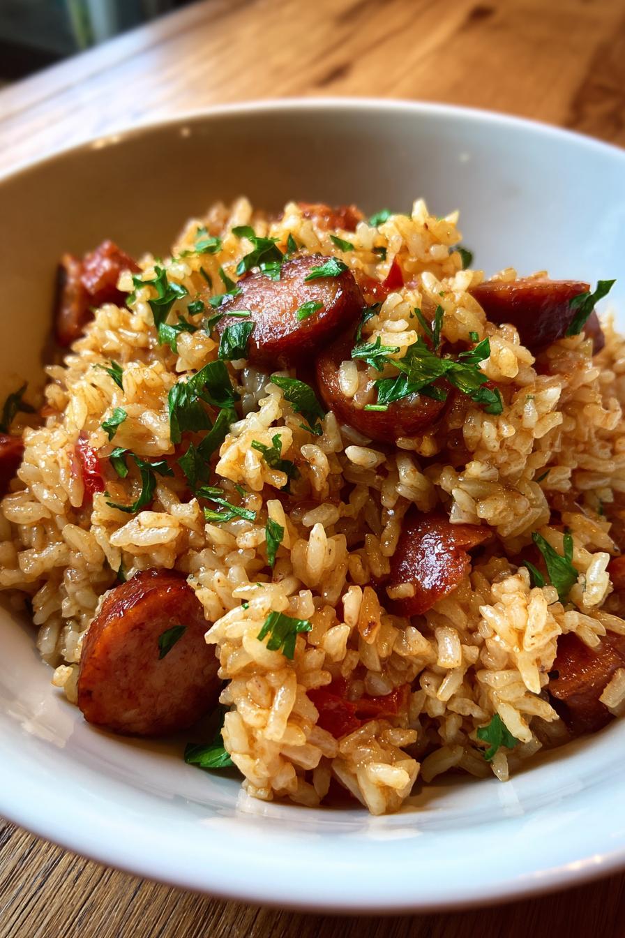 One Pot Smoked Sausage Rice