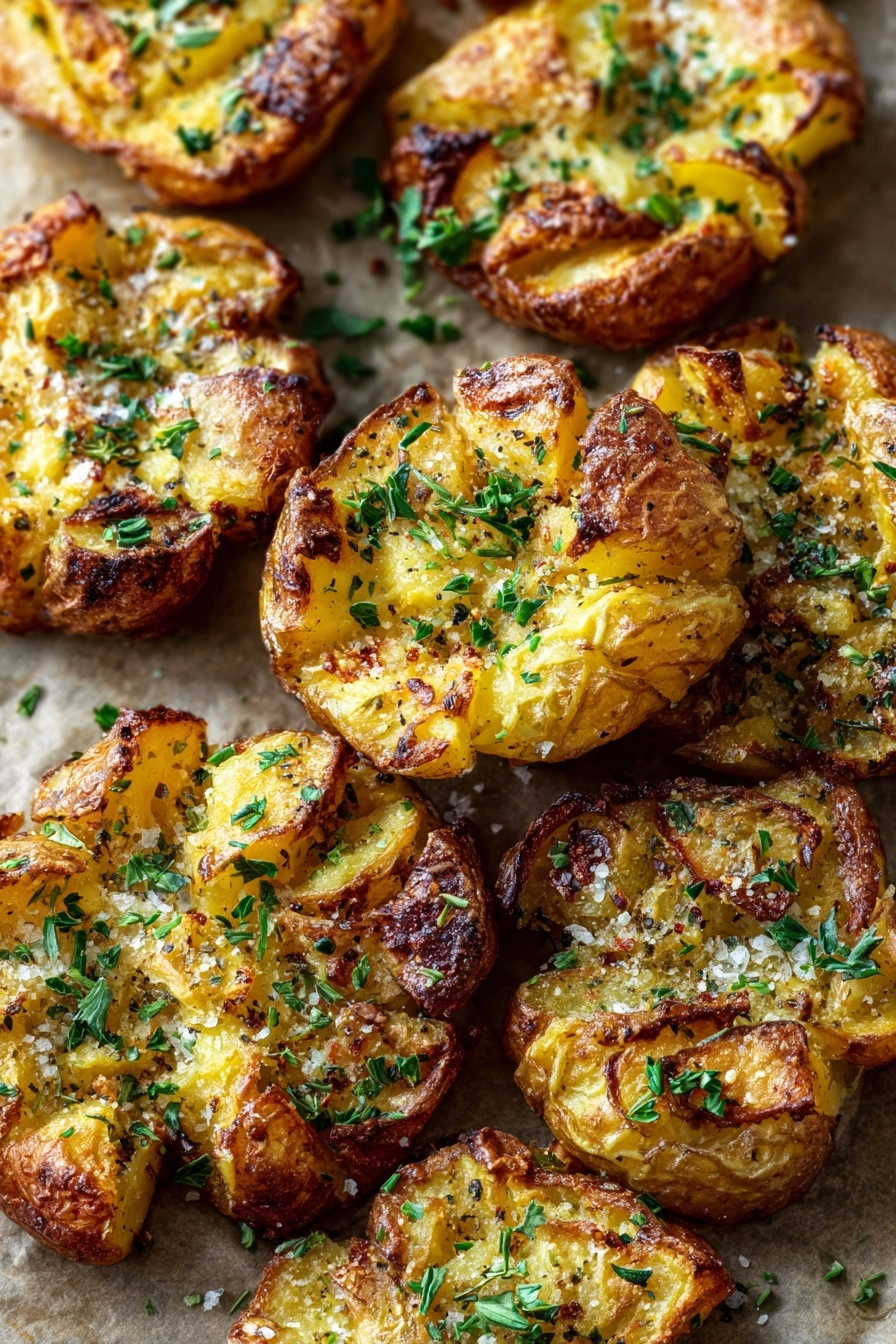 Perfectly Crispy Air Fryer Smashed Potatoes