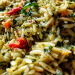 Pesto Orzo Bake
