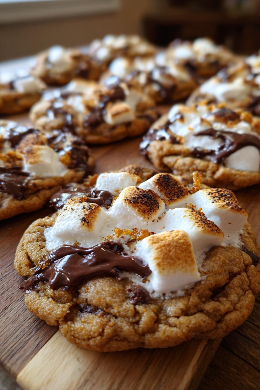 Pumpkin S'mores Cookies