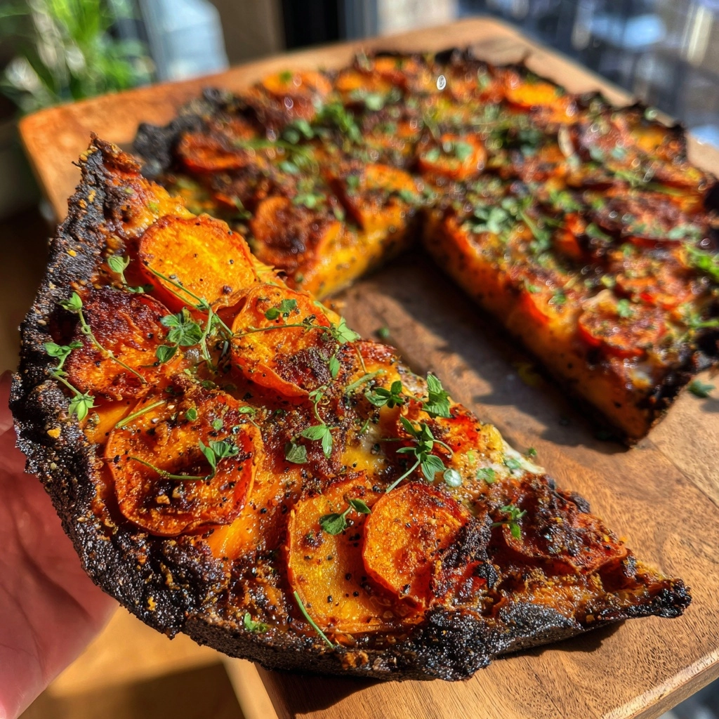 Pumpkin + Sweet Potato Charcoal Crust Pizza: A Bold Twist on Pizza Night