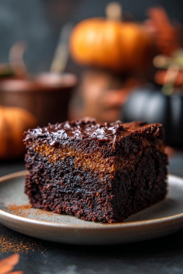 Pumpkin patch fudge brownies