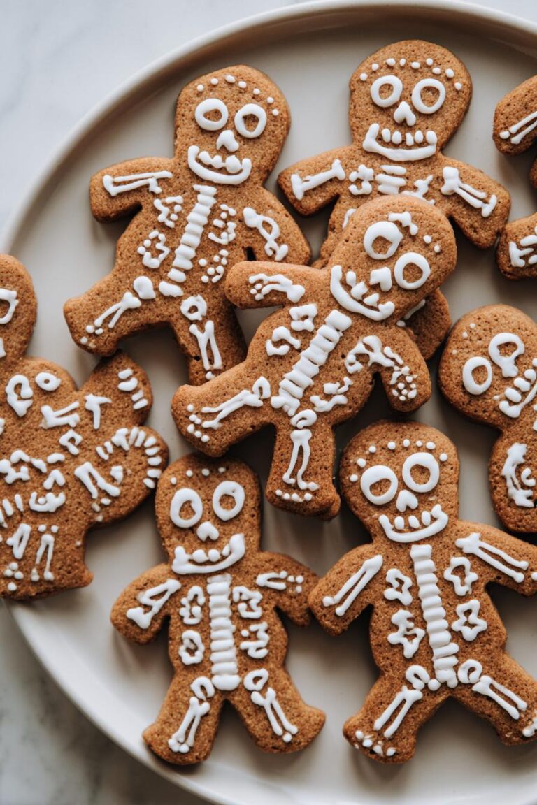 Pumpkin spice skeleton cookies