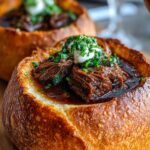 Red Wine Braised Beef Bread Bowls